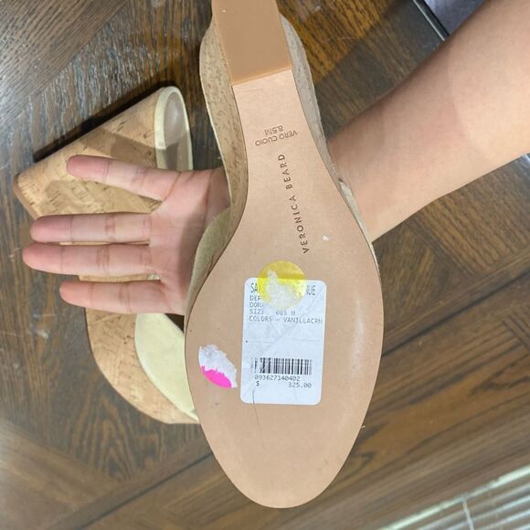 Veronica Beard Wedges Cream - Picture 6 of 6